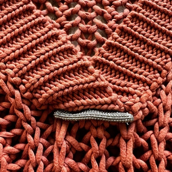 Brunello Cucinelli Woven Terracotta Sunset Handknit Sweater Size Small - Picture 5 of 9